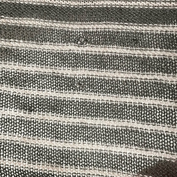 Free People Womens Olive Green Stripe Long Sleeve Lace Crop Oversize Top Size XS - Picture 5 of 8